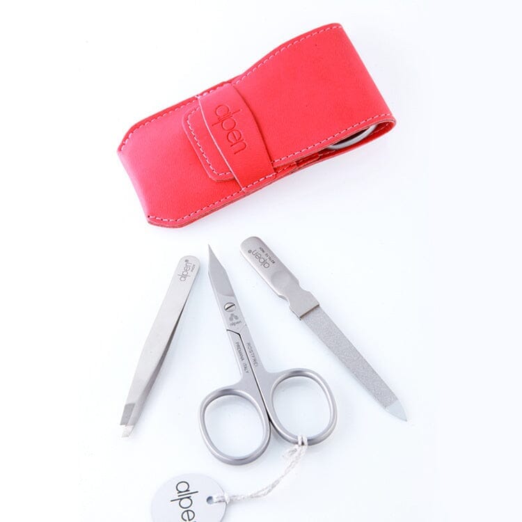 Alpen 3-Piece Manicure Set with Leather Flap Case Manicure Set Alpen