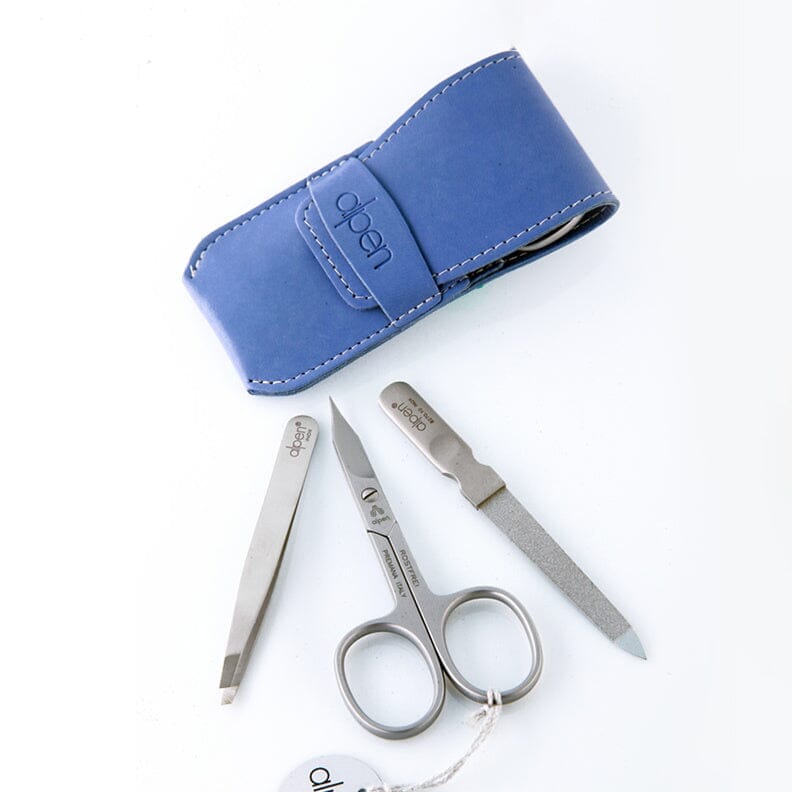 Alpen 3-Piece Manicure Set with Leather Flap Case Manicure Set Alpen