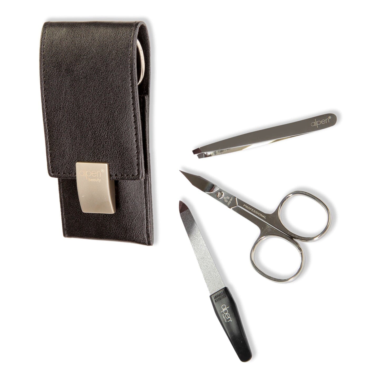 Alpen 3-Piece Manicure Set with Leather Case Manicure Set Alpen