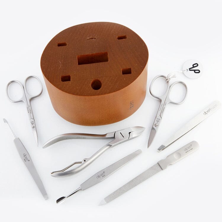 Alpen Manicure 8-Piece Set with Wood Holder Manicure Set Alpen