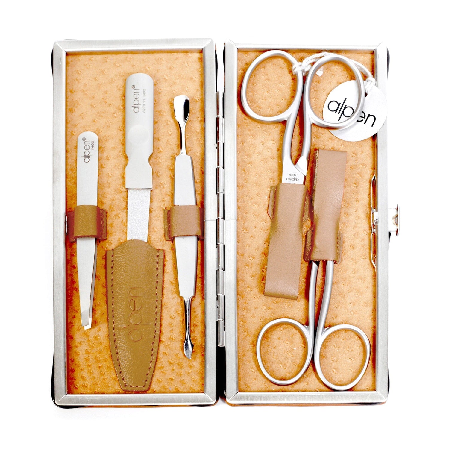 Alpen 5-Piece Manicure Set with Leather Case Manicure Set Alpen