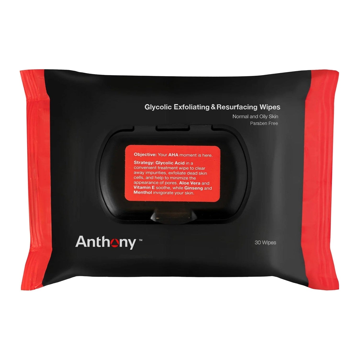 Anthony Glycolic Exfoliating and Resurfacing Wipes Cleansing Wipes Anthony