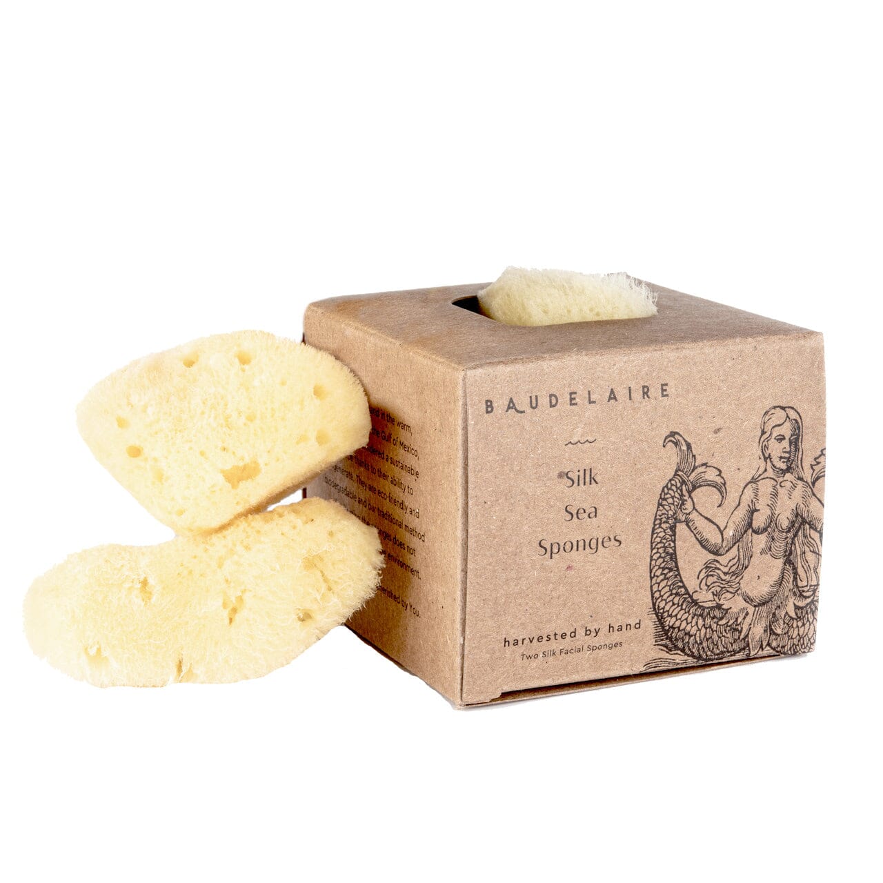 Baudelaire Silk Sponge Set Exfoliating Sponge Baudelaire