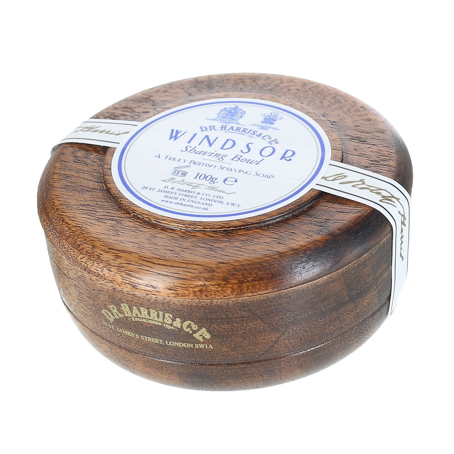 D.R. Harris Windsor Shaving Soap in Mahogany Color Wood Bowl Shaving Soap D.R. Harris & Co