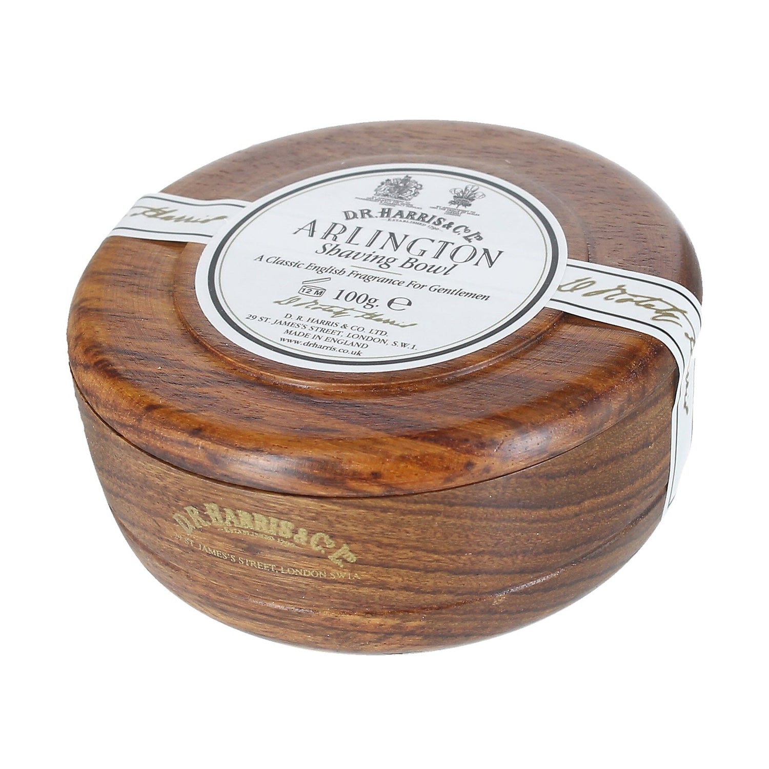 D.R. Harris Arlington Shaving Soap in Mahogany Color Wood Bowl Shaving Soap D.R. Harris & Co