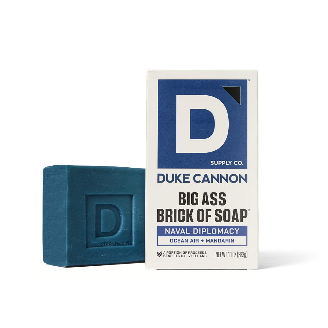 Duke Cannon Supply Co. Big Ass Brick of Soap, Naval Diplomacy (Blue Bar) Body Soap Duke Cannon Supply Co New Formula (White Packaging)