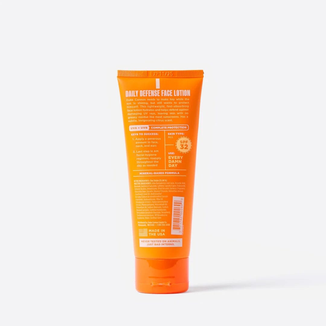 Duke Cannon Supply Co. Daily Defense Face Lotion with SPF Face Cream Duke Cannon Supply Co