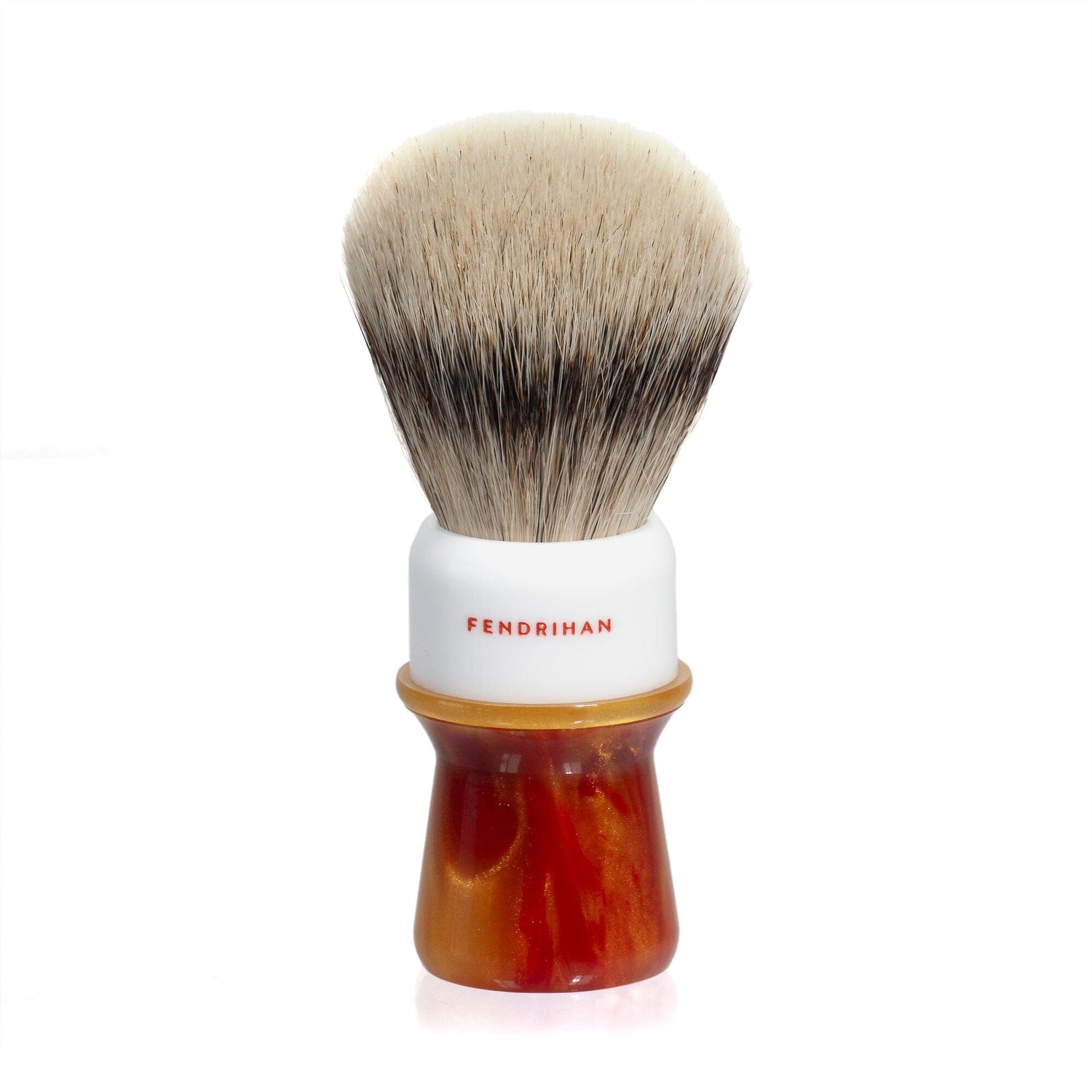 Fendrihan Silvertip Badger & Synthetic Two-Tone Shaving Brush Shaving Brush Fendrihan White & Amber