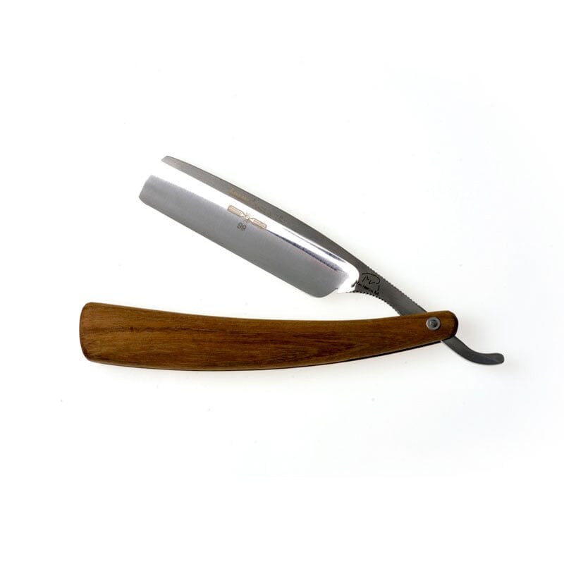 Focus R217 Carbon Steel Straight Razor 6/8”, Wenge Wood Handle Straight Razor Focus