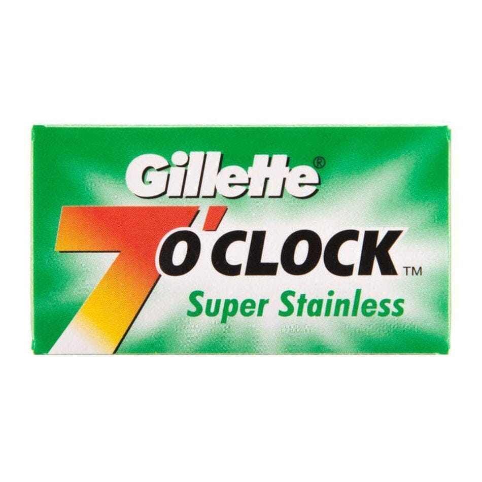 Gillette 7 O'Clock Super Stainless Double-Edge Safety Razor Blades Razor Blades Gillette 5 Blade Pack