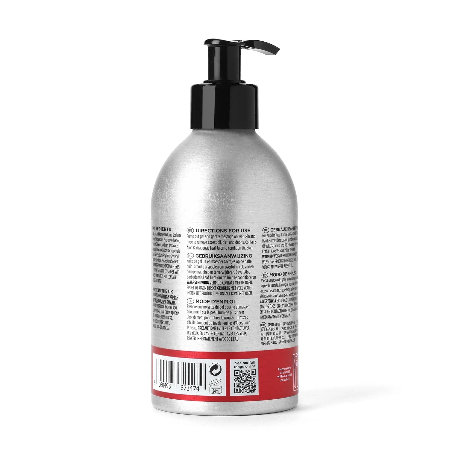Hawkins & Brimble Energising Body Wash, Eco-Refillable Men's Body Wash Hawkins & Brimble