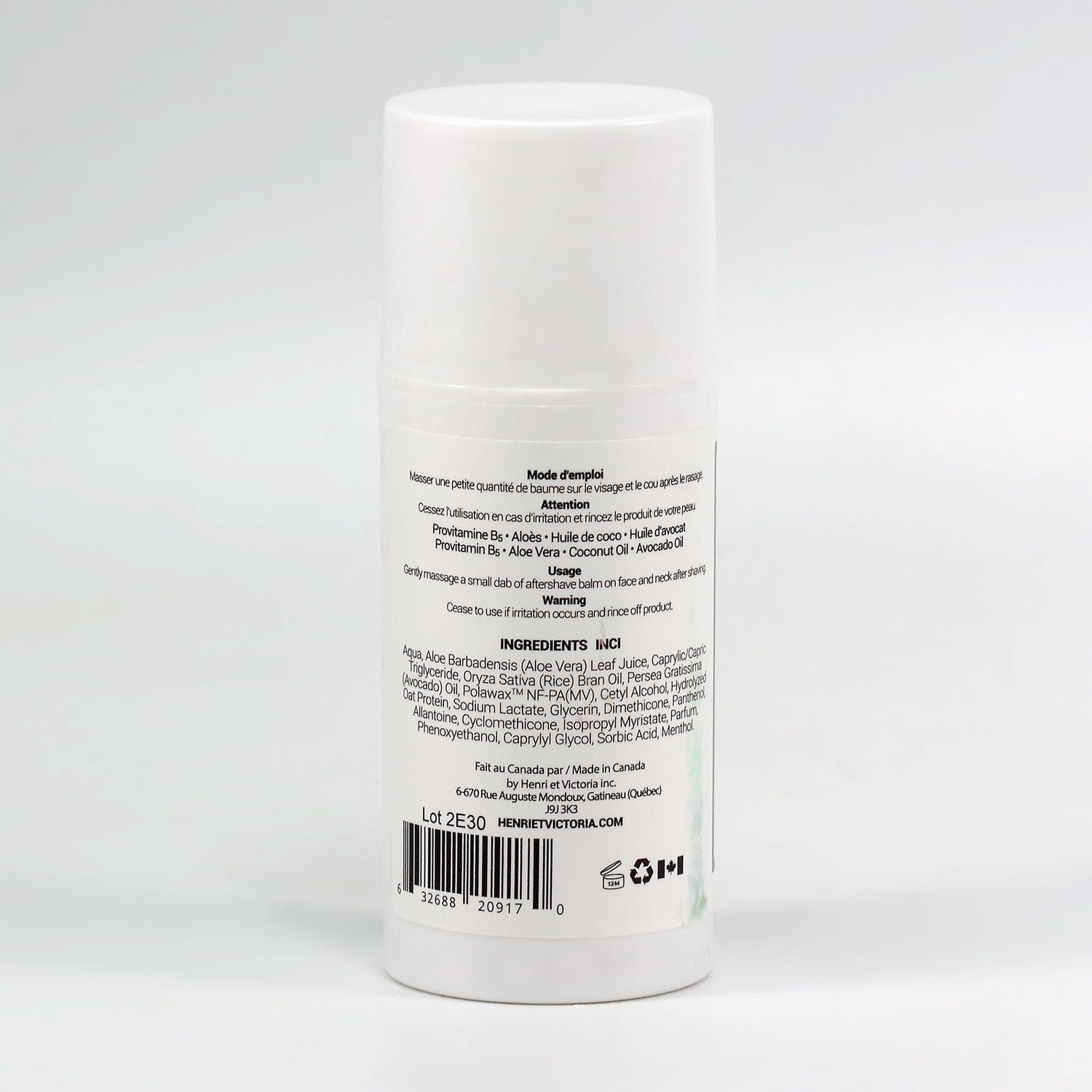 Henri et Victoria Aftershave Balm Aftershave Henri et Victoria