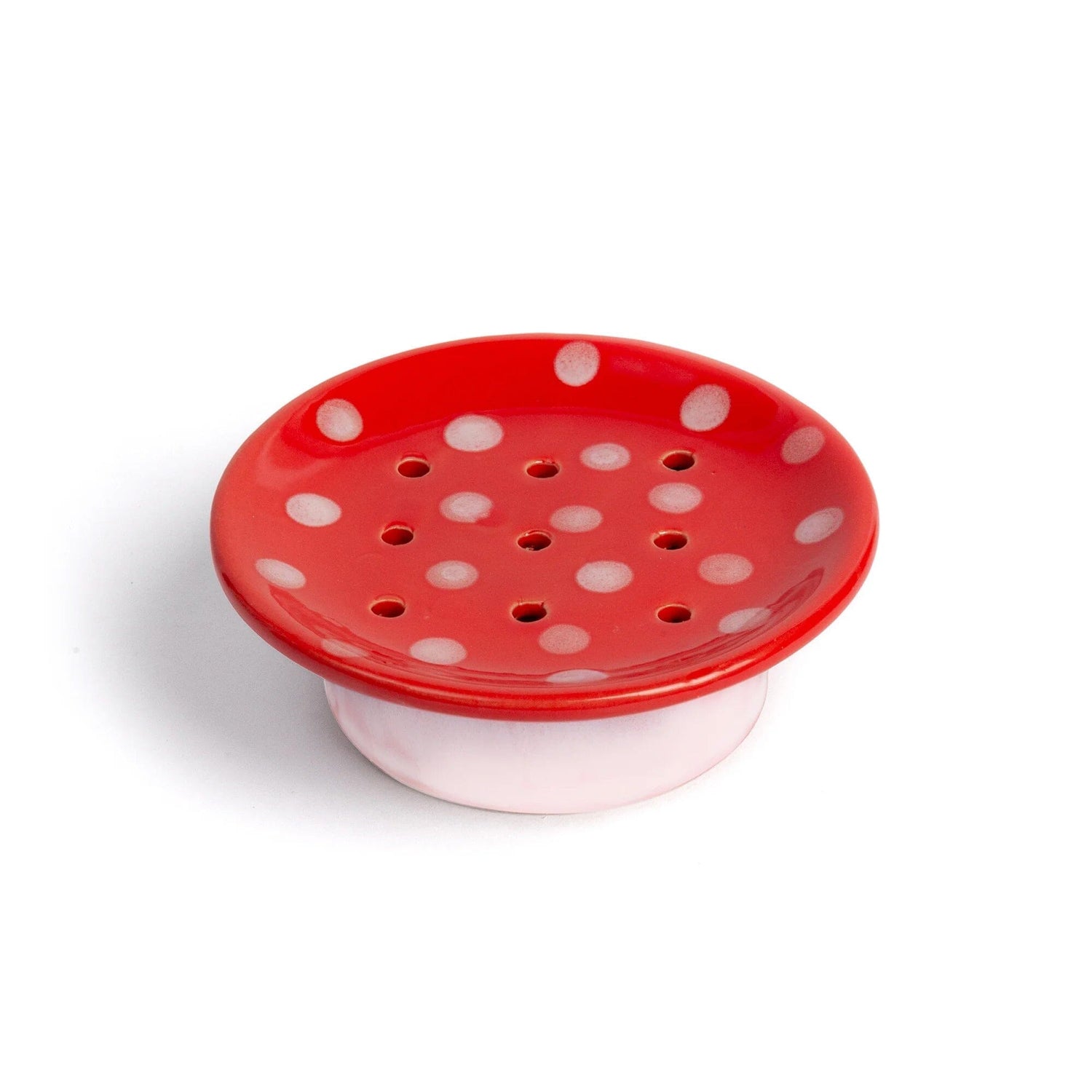 Swedish Dream Mushroom Ceramic Soap Dish Soap Dish KALA Red
