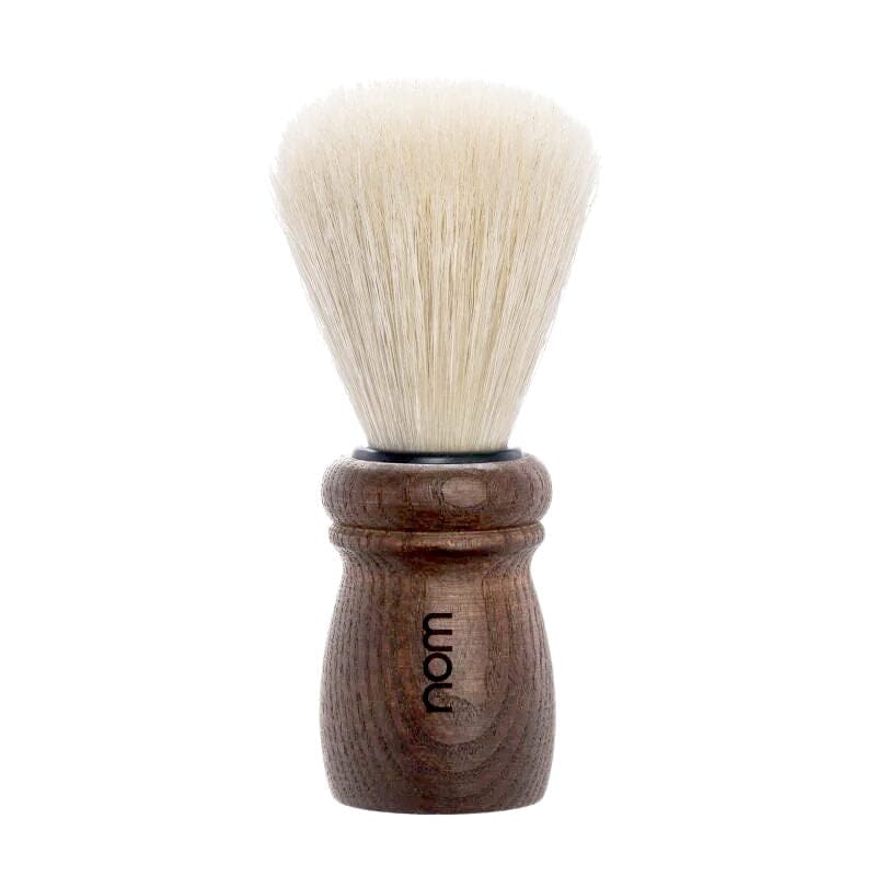 nom ALFRED Boar Shaving Brush, Ash Wood Handle Boar Bristles Shaving Brush Muhle