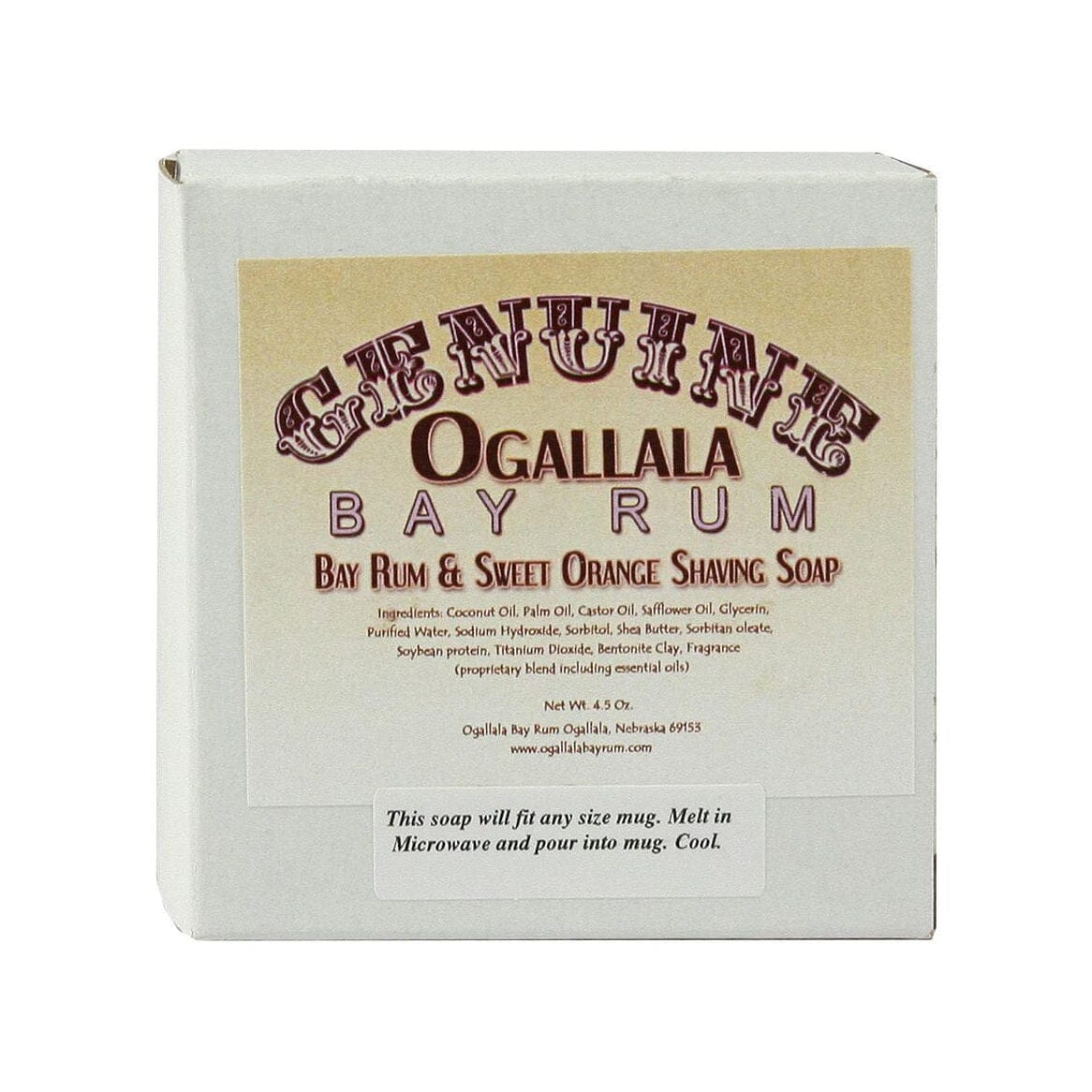Ogallala Bay Rum and Sweet Orange Shaving Soap Shaving Soap Ogallala Bay Rum