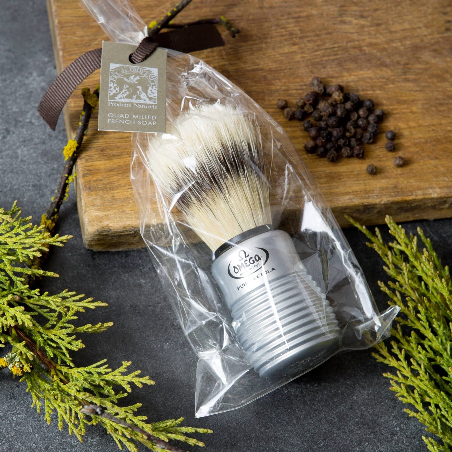 Pre de Provence Omega Boar Bristle Shaving Brush Shaving Brushes Pre de Provence