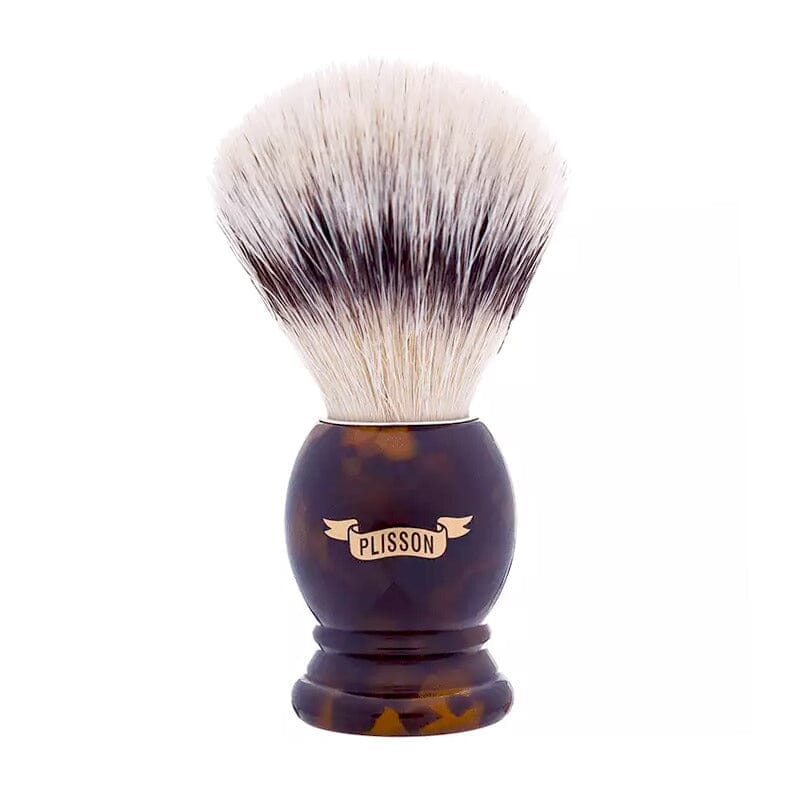 Plisson High Mountain White Fiber Shaving Brush, Faux Tortoise Handle, Size 12 Shaving Brush Plisson - Joris
