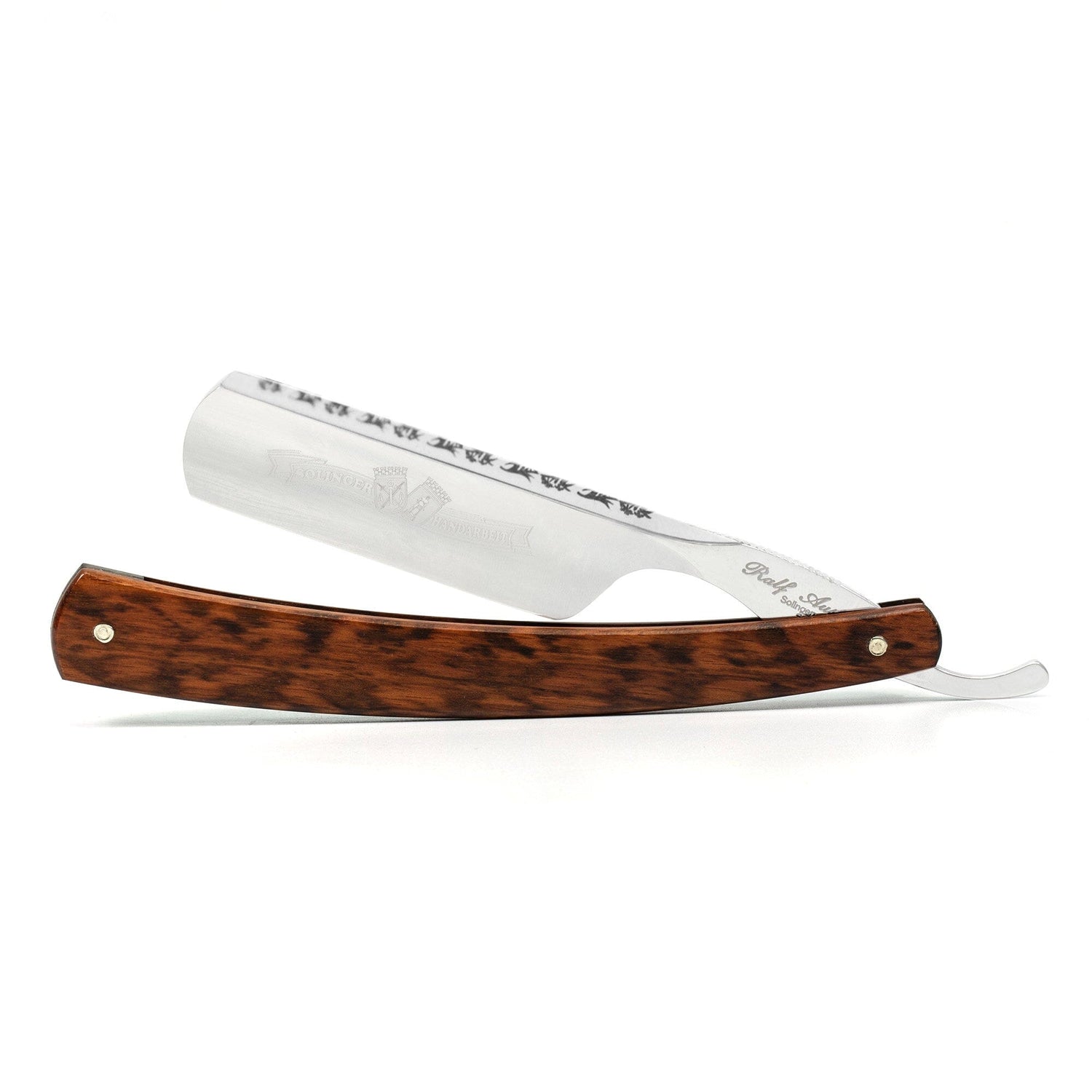 Ralf Aust Round Point 6/8” Straight Razor, Snake Wood Handle Straight Razor Ralf Aust