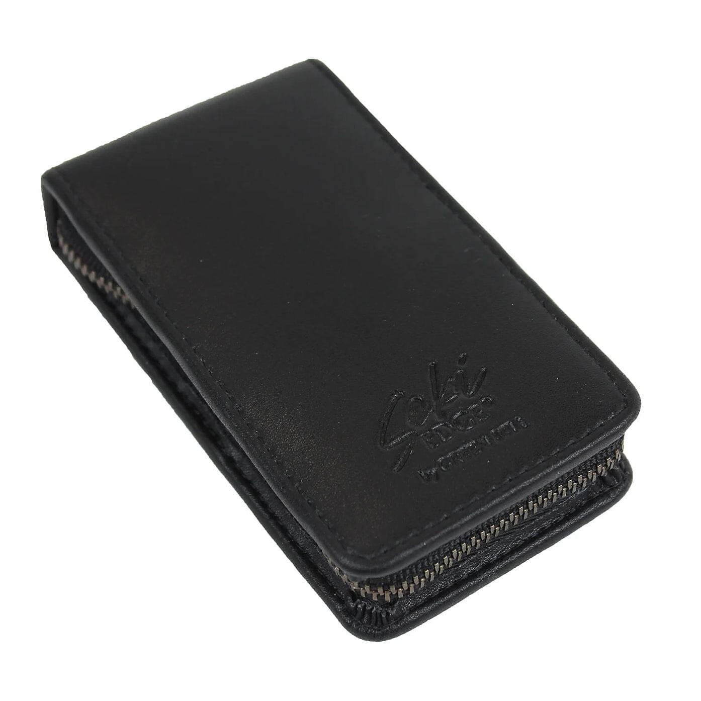 Seki Edge Craftsman 2-Piece Luxury Grooming Kit, Black Leather Zip Case Manicure Set Seki Edge
