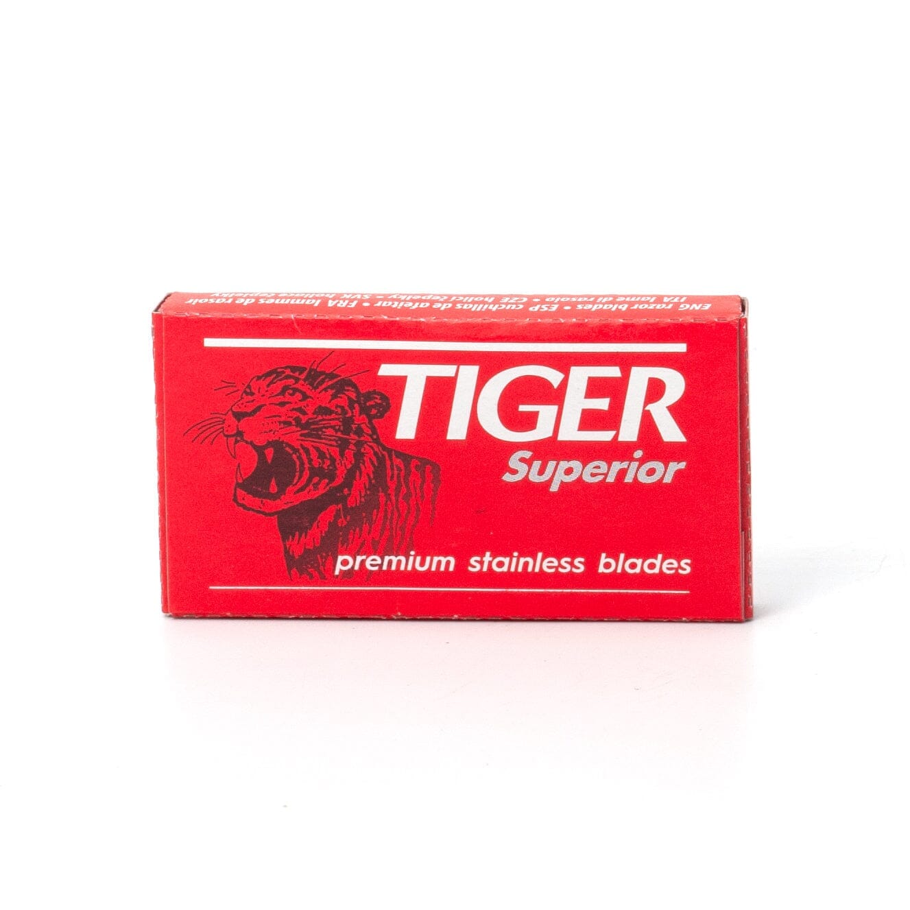 100 Tiger Superior Double Edge Safety Razor Blades, Display Packaging Razor Blades Tiger Platinum