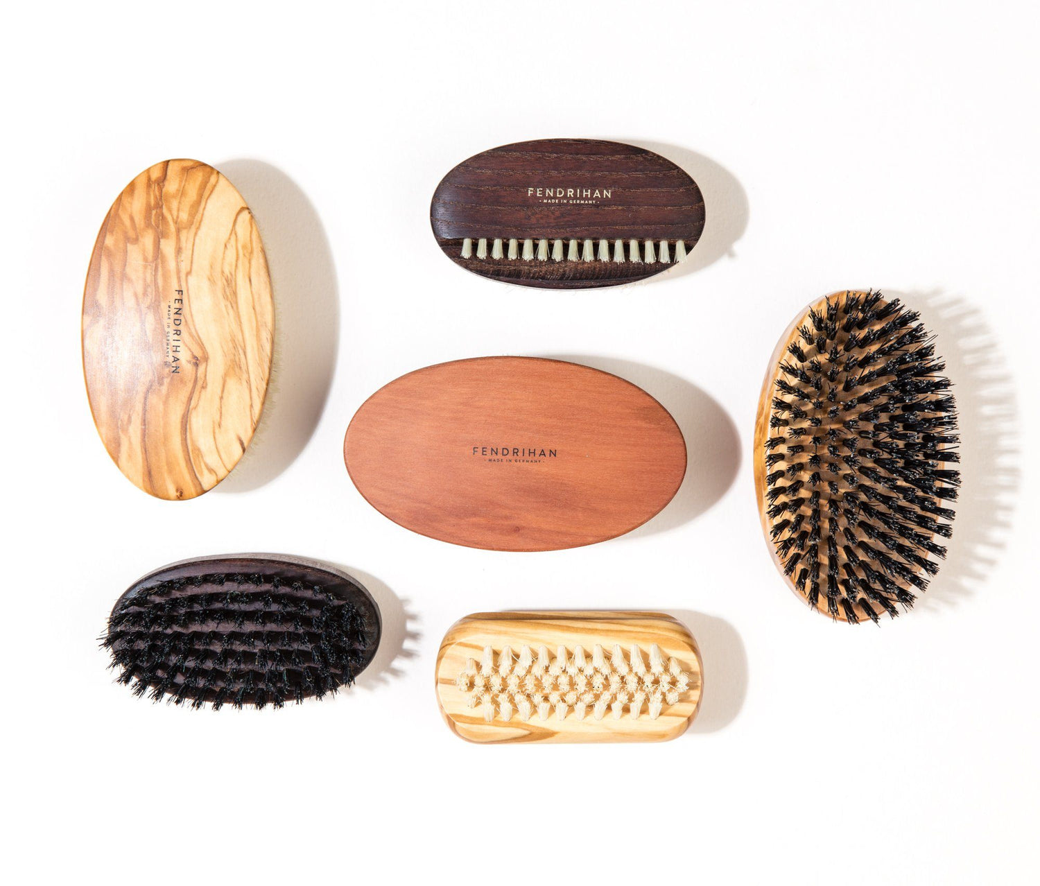 Men's Pearwood Military Hairbrush with Pure Soft or Wild Boar Bristles - Made in Germany Hair Brush Fendrihan