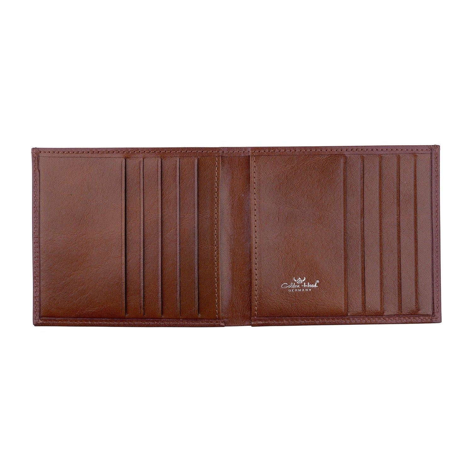 Golden Head Colorado Billfold Leather Wallet with 10 CC Slots, Tobacco Leather Wallet Golden Head