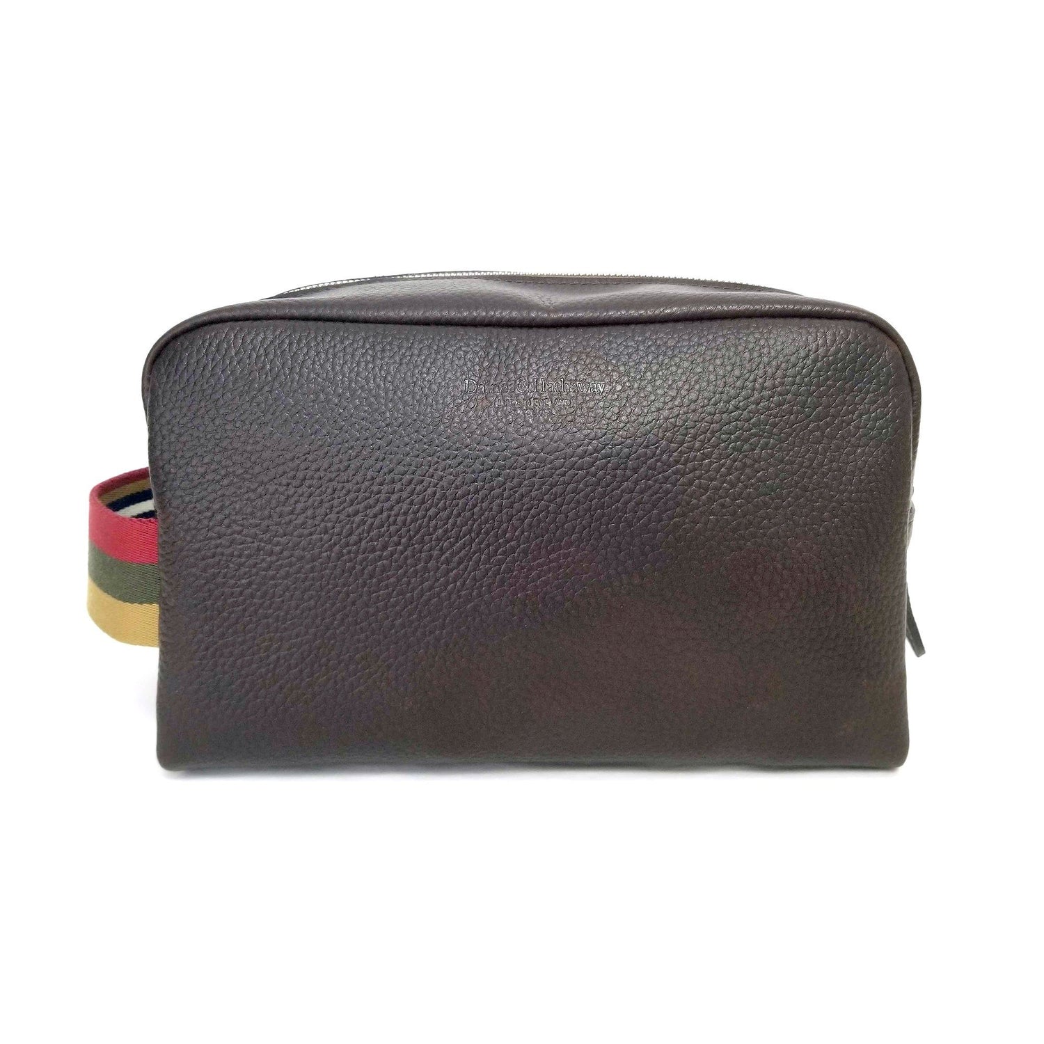 Daines & Hathaway Dopp Kit, Finsbury Leather Fendrihan Dark Brown