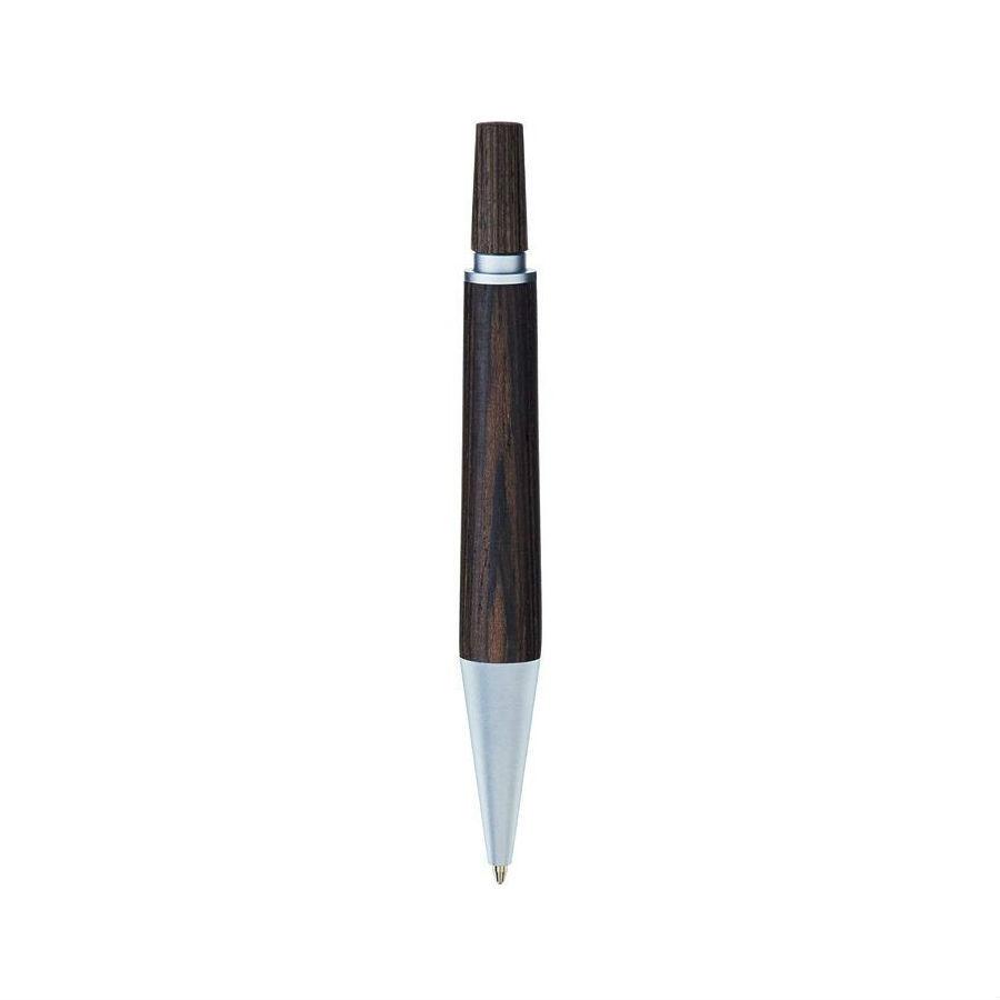 e+m Holzprodukte ‘Pocket Uno’ Wooden Ballpoint Pen Ball Point Pen e+m Holzprodukte Wenge/Matte-Chrome