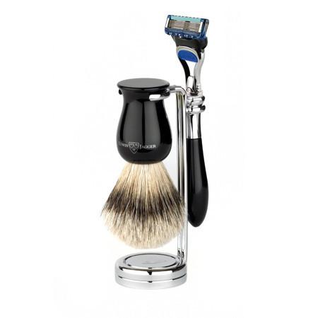 Edwin Jagger 3-Piece Gillette Fusion Shaving Set, Faux Ebony Shaving Kit Edwin Jagger