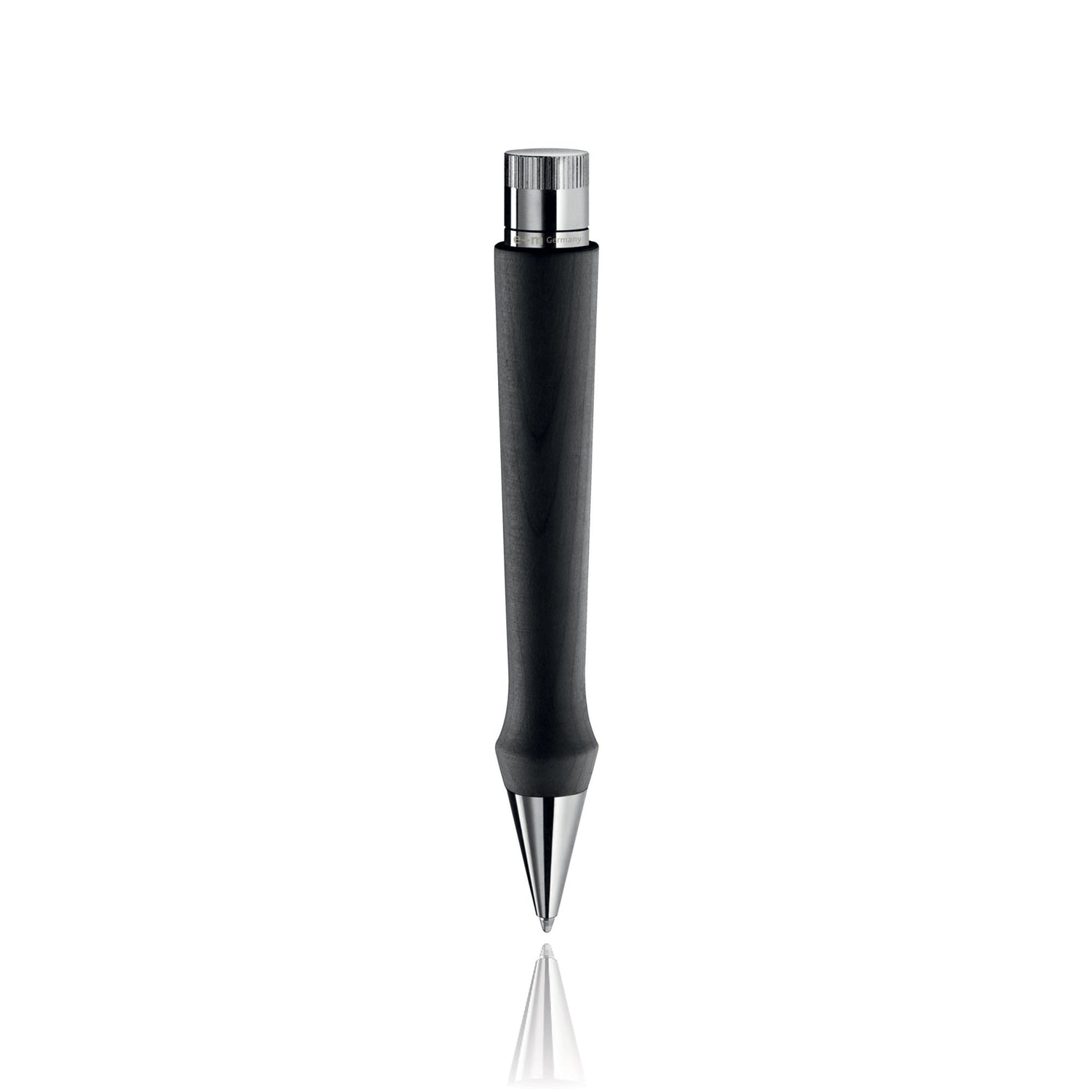 e+m Holzprodukte ‘Arrow’ Wooden Ballpoint Pen Ball Point Pen e+m Holzprodukte Black/Nickel-Plated