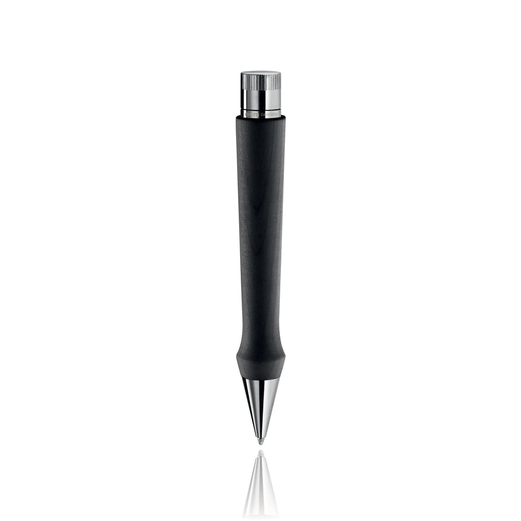 e+m Holzprodukte ‘Arrow’ Wooden Ballpoint Pen Ball Point Pen e+m Holzprodukte Black/Nickel-Plated 