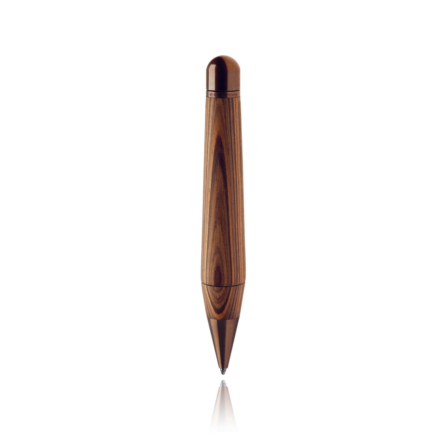e+m Holzprodukte 'Drake' Wooden Ballpoint Pen Ball Point Pen e+m Holzprodukte Natural Zebrano/Vintage