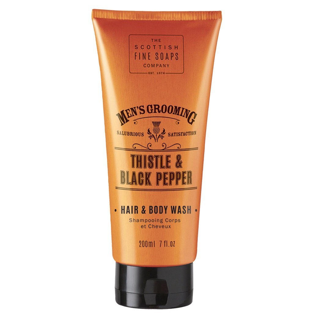 Scottish Fine Soaps Thistle and Black Pepper Hair & Body Wash Men's Body Wash Scottish Fine Soaps