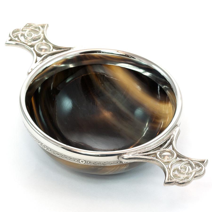 Abbeyhorn Pewter Mounted Quaich Shaving Product Abbeyhorn