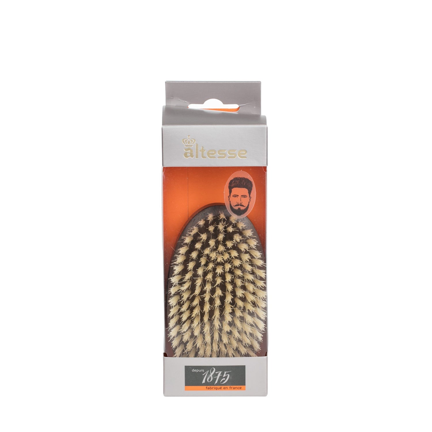 Altesse Military Hairbrush with Light or Dark Pure Bristles Hair Brush Altesse