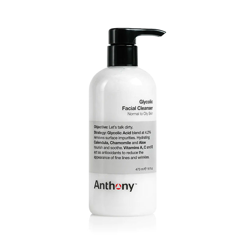 Anthony Glycolic Facial Cleanser Men's Grooming Cream Anthony 16 fl. oz (473 ml)