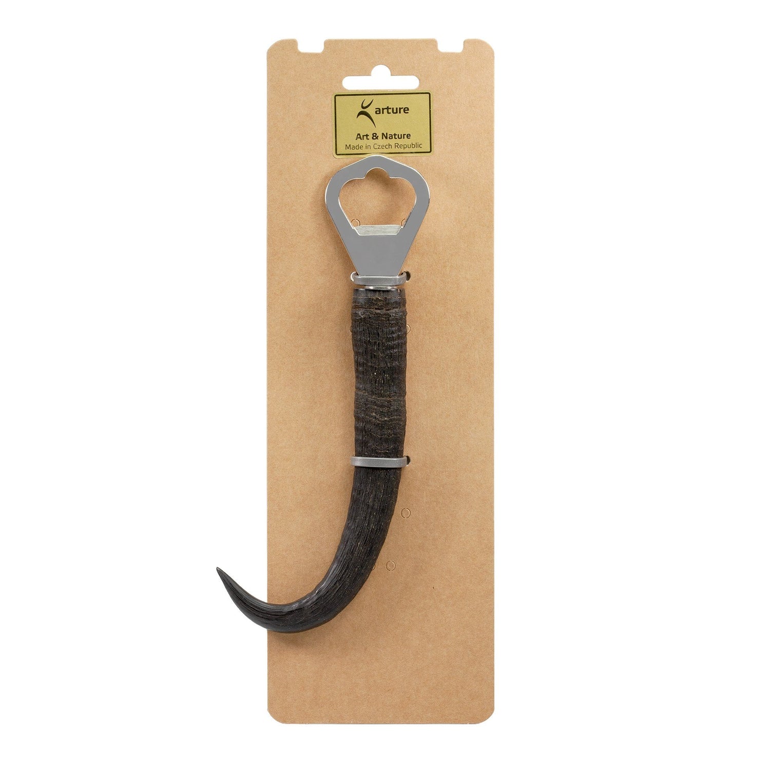 Arture Art & Nature Bottle Opener with Chamoins Antler Handle Bottle Opener Arture Art & Nature