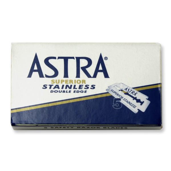 10 Astra Stainless Double-Edge Safety Razor Blades Razor Blades Astra Blades
