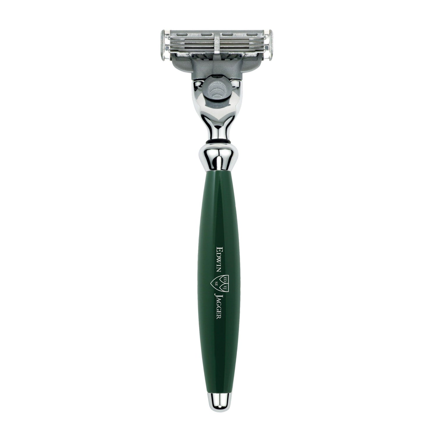 Edwin Jagger Bulbous Gillette Mach 3 Turbo Razor Cartridge Type Safety Razor Edwin Jagger Green