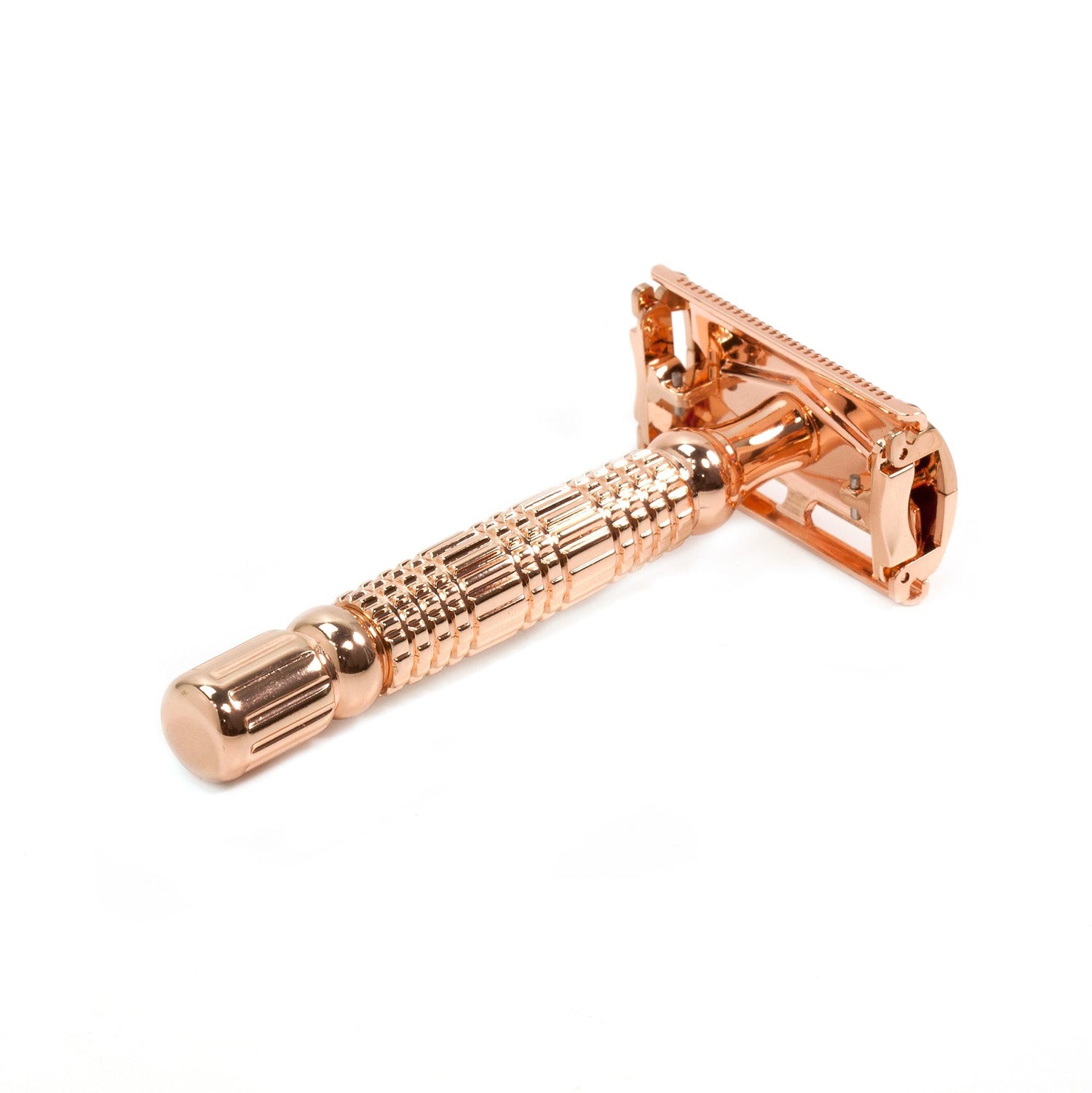 BAILI Butterfly Razor Travel Set with Case, Rose Gold Double Edge Safety Razor BAILI