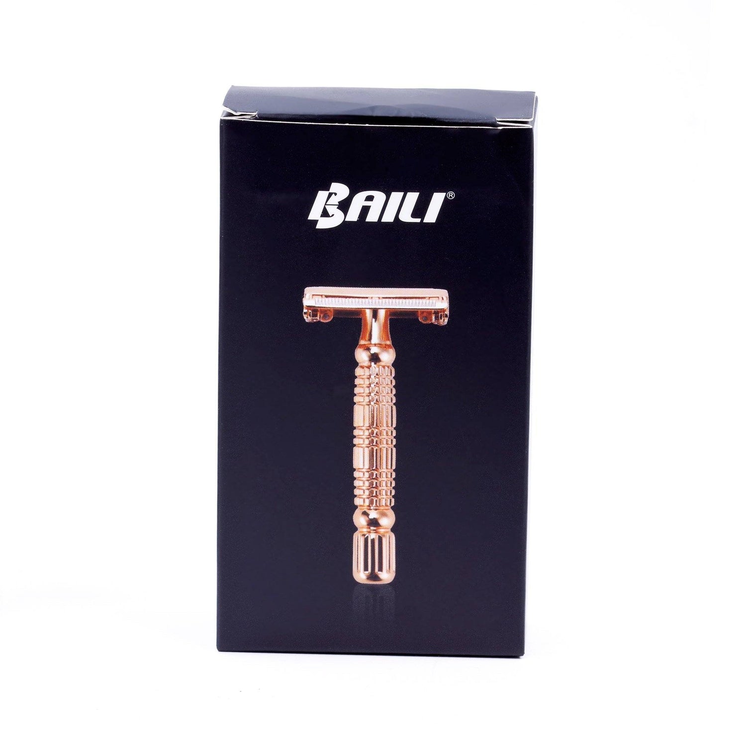 BAILI Butterfly Razor Travel Set with Case, Rose Gold Double Edge Safety Razor BAILI