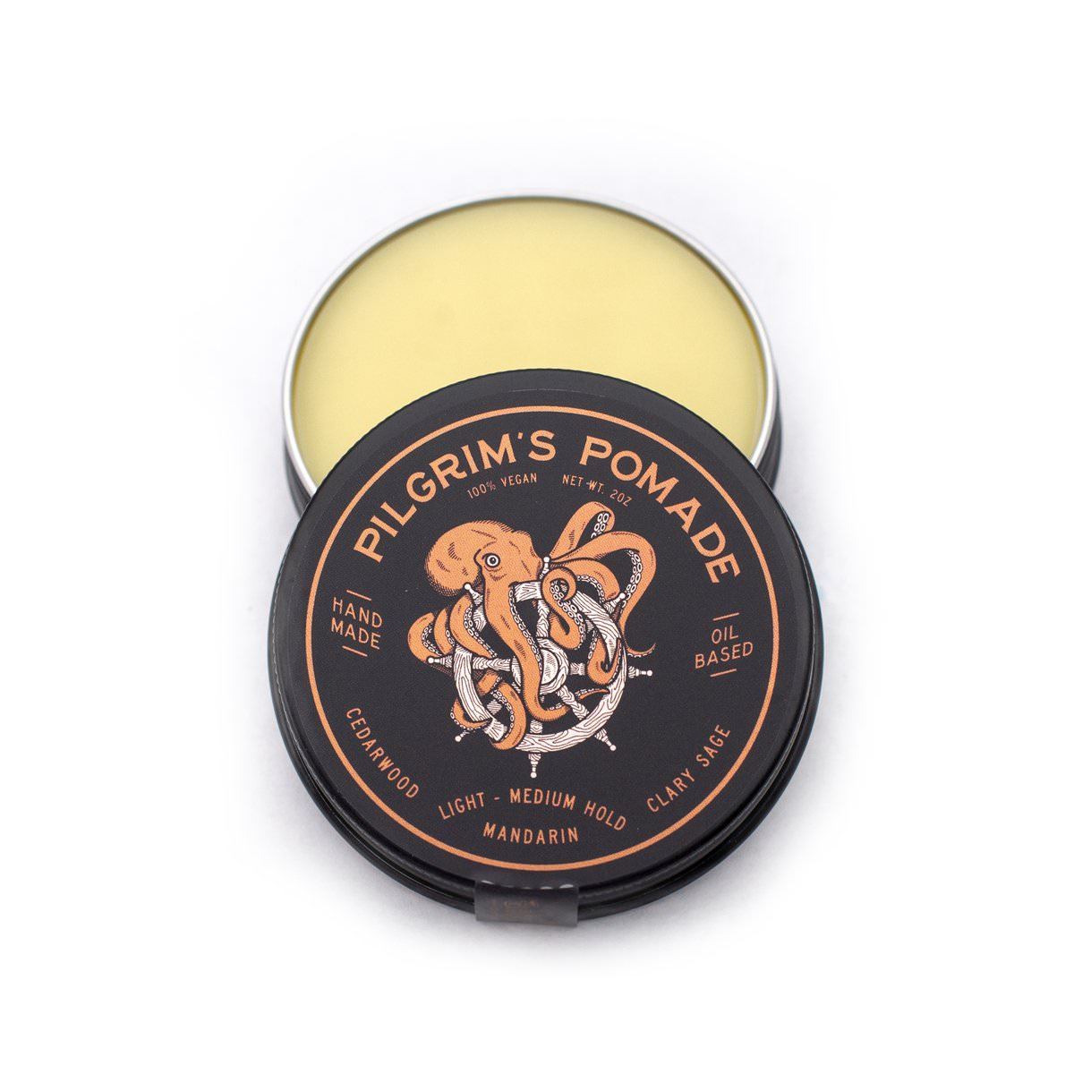 Brooklyn Grooming Pilgrim's Vegan Pomade, Mandarin and Clary Sage Hair Pomade Brooklyn Grooming Co