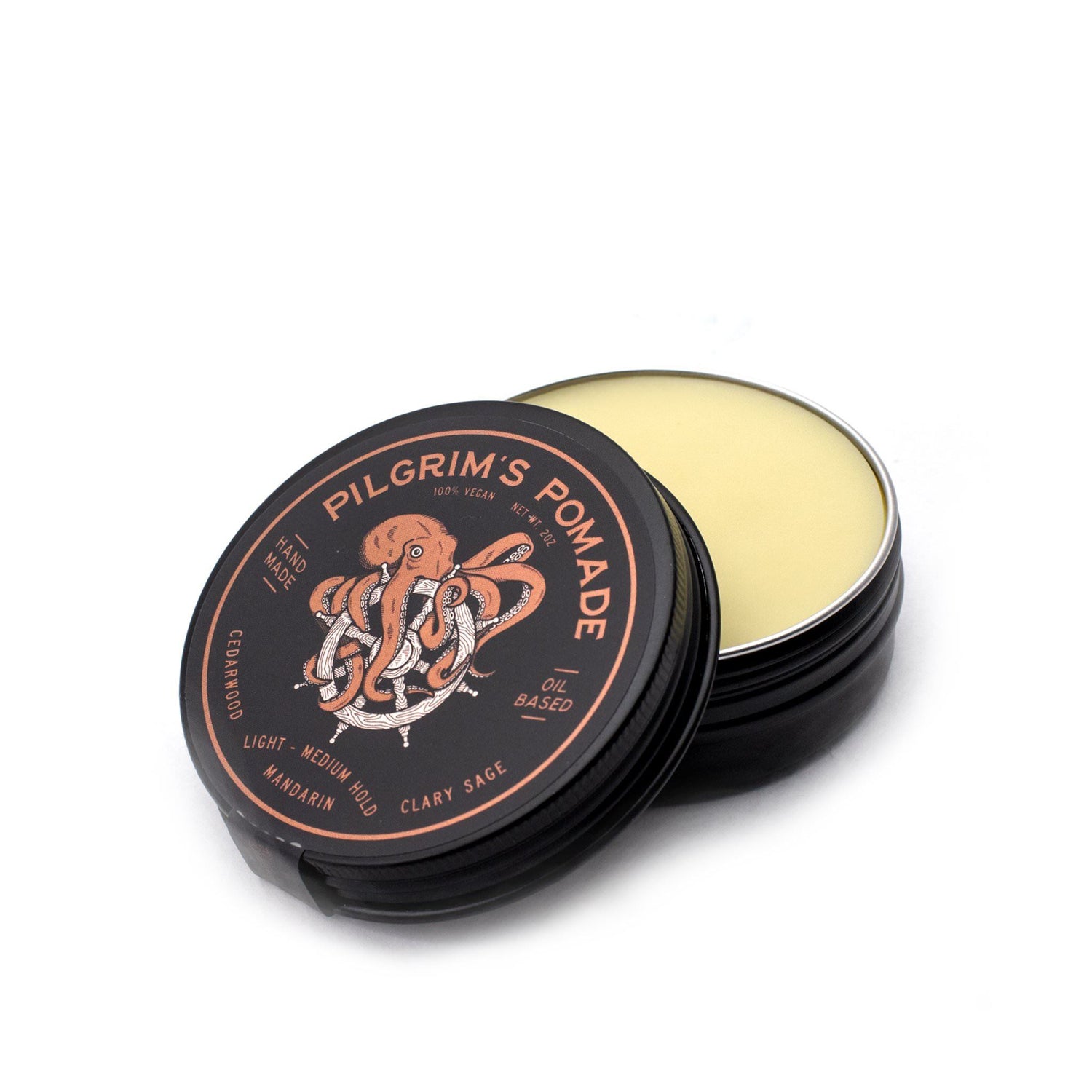 Brooklyn Grooming Pilgrim's Vegan Pomade, Mandarin and Clary Sage Hair Pomade Brooklyn Grooming Co