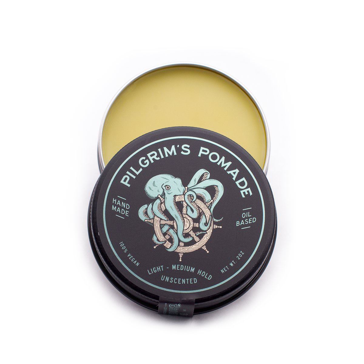 Brooklyn Grooming Pilgrim's Vegan Pomade, Unscented Hair Pomade Brooklyn Grooming Co