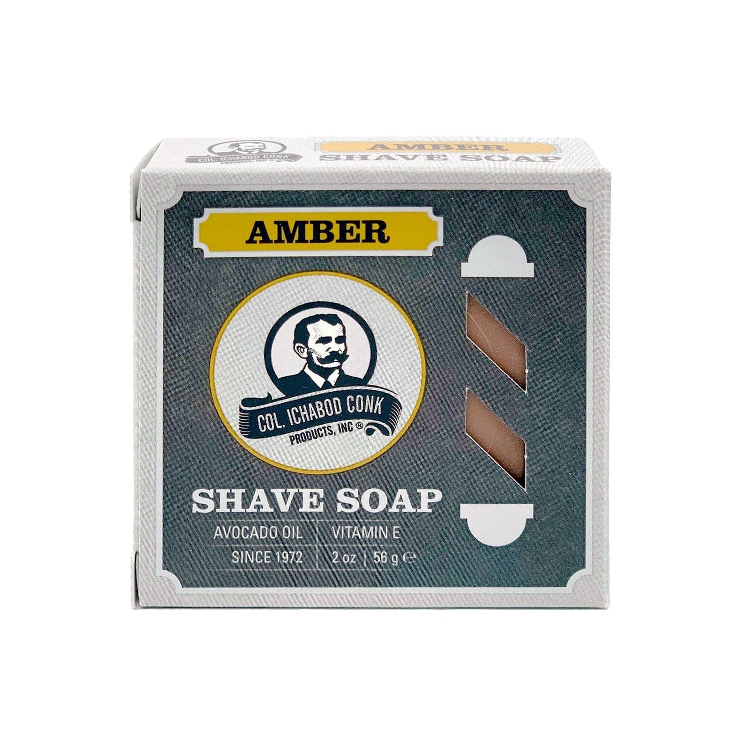 Col. Conk Amber Shaving Soap, Small Shaving Soap Col. Ichabod Conk
