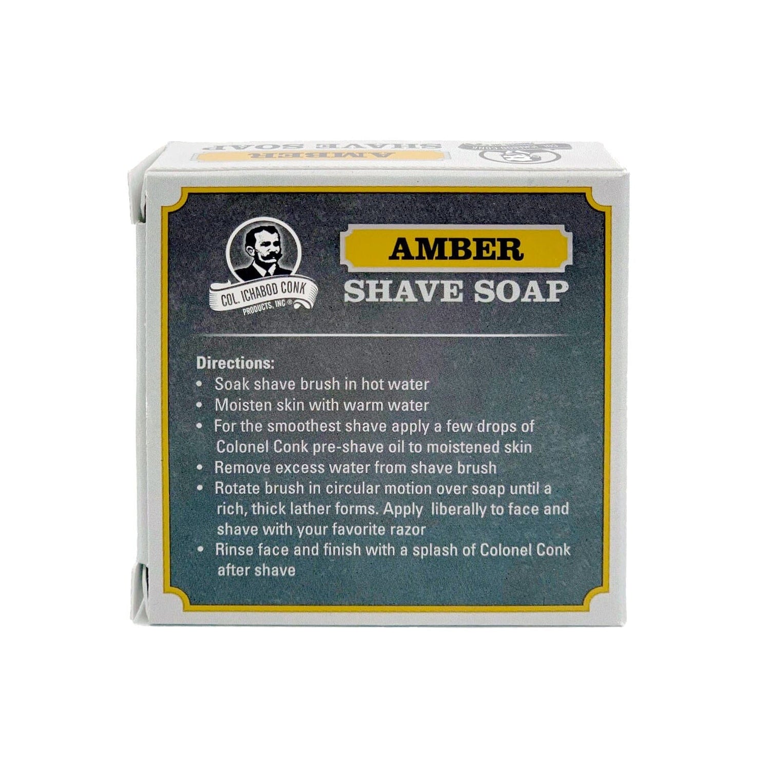 Col. Conk Amber Shaving Soap, Small Shaving Soap Col. Ichabod Conk
