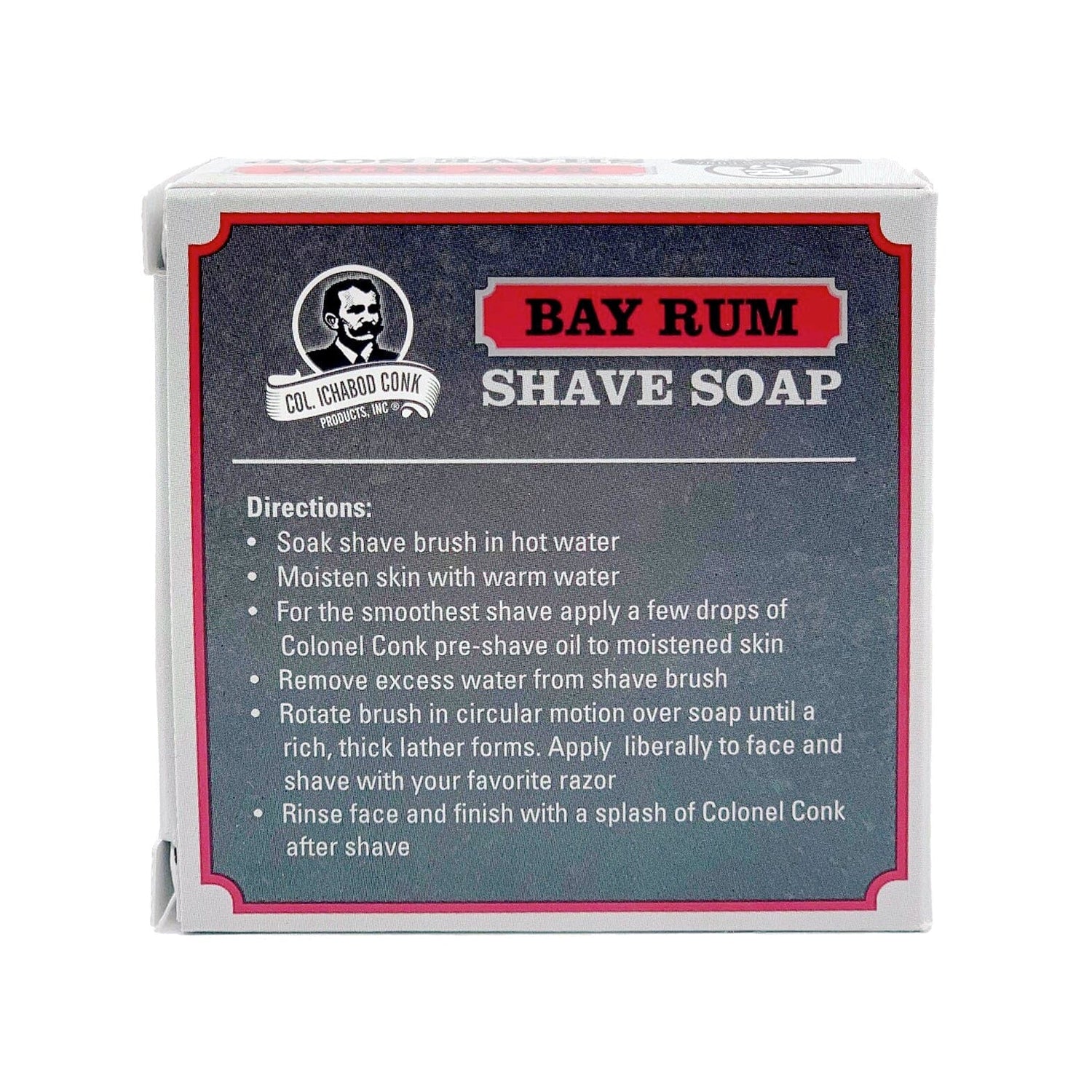 Col. Conk Bay Rum Shaving Soap, Large Shaving Soap Col. Ichabod Conk