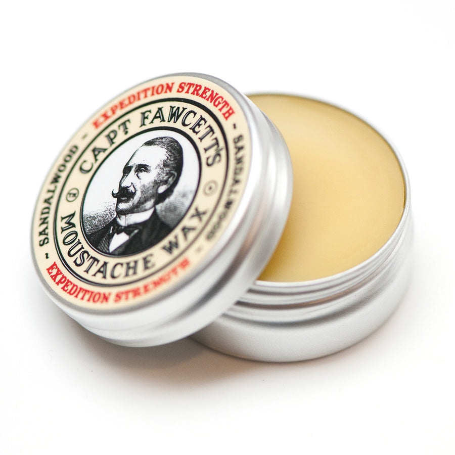 Captain Fawcett Expedition Strength Sandalwood Moustache Wax, Firm Hold Moustache Wax Captain Fawcett