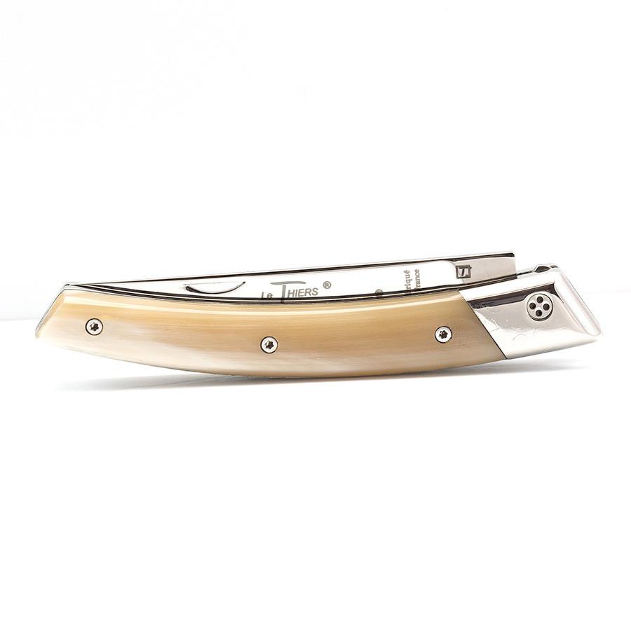 Claude Dozorme RLT 693 Le Thiers Hand-Decorated Folding Pocket Knife, Light Horn Pocket Knife Claude Dozorme