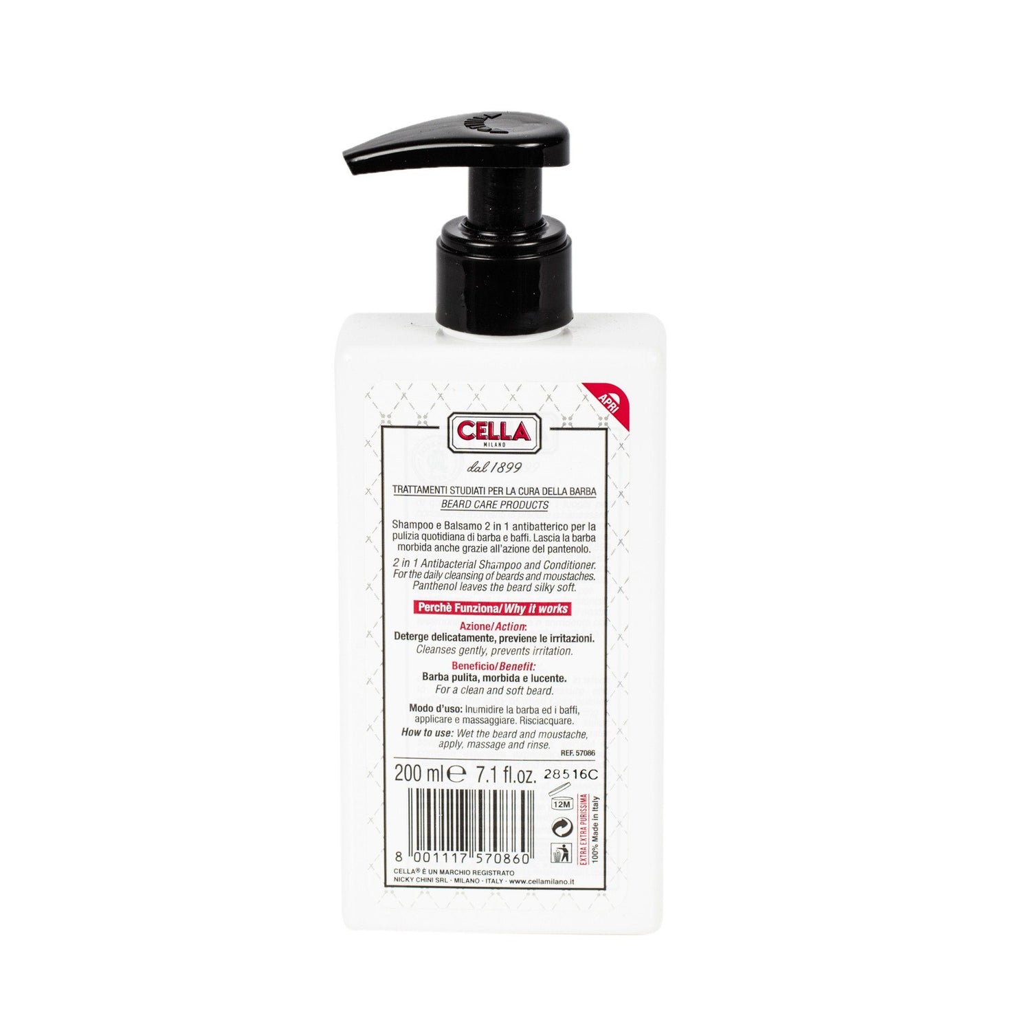 Cella Conditioning Beard Shampoo Beard Wash Cella
